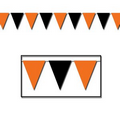 Orange & Black Outdoor Pennant Banner